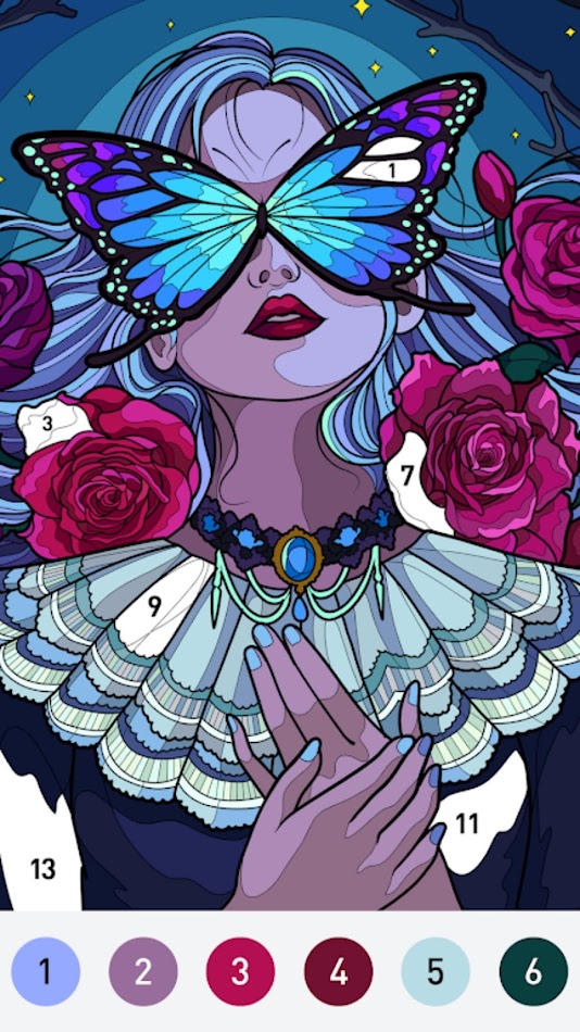 #6. Fairy Color – Paint by number (Android) By: AI - Color art & Puzzle Anime