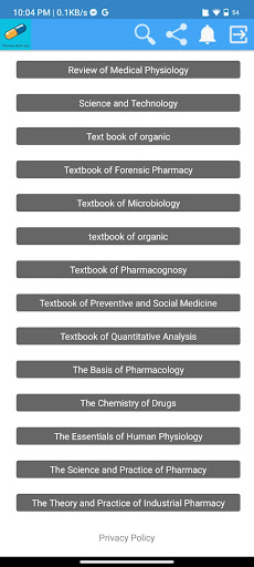 Pharmacy books Screen 2