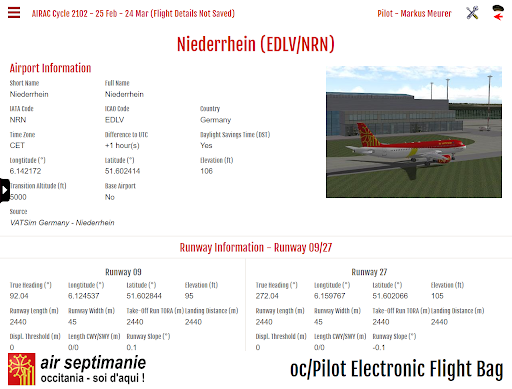 air septimanie - oc-Pilot EFB