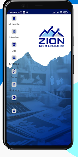 Android application Zion Tax and Insurance screenshort