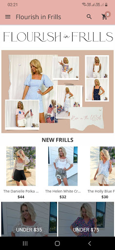 Android application Flourish in Frills screenshort