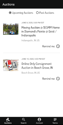 Android application Aether Auctions screenshort