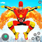Cover Image of Download Flying Police Robot Fire Hero: Gangster Crime City 30 APK