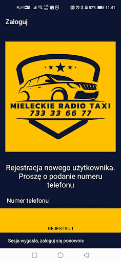 Android application Taxi Mielec screenshort