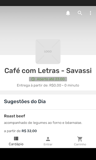 Android application Café com Letras screenshort
