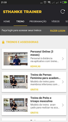 SthankeTrainer Screen 2