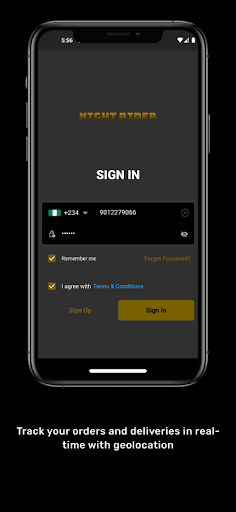 Android application Night Rider screenshort