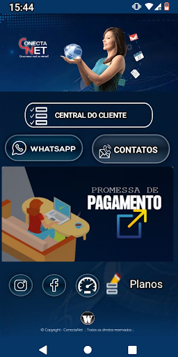 Android application ConectNet screenshort