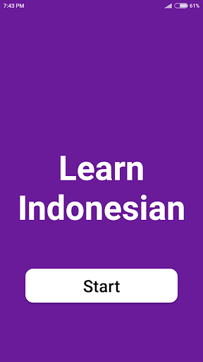 Android application Learn Indonesian screenshort