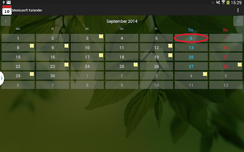Moniusoft Kalender Screenshot