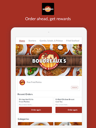 Screenshot of Boudreaux's Cajun Kitchen