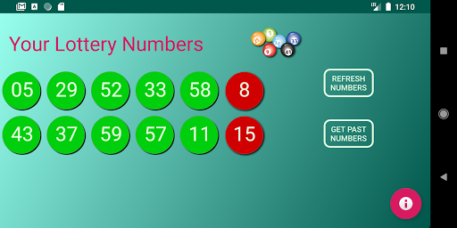 Lottery Win Numbers Screen 2