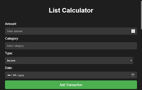List Calculator