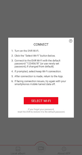 Android application DVR Connect Play screenshort