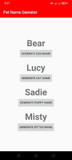 Pet Name Generator Screen 3
