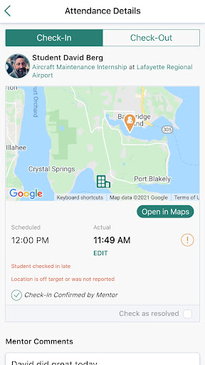 Android application BU Co-Navigator screenshort