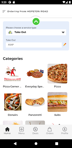Android application STRATFORD PIZZA CORNER screenshort