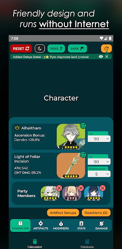 Miku Genshin Damage Calculator Screen 2