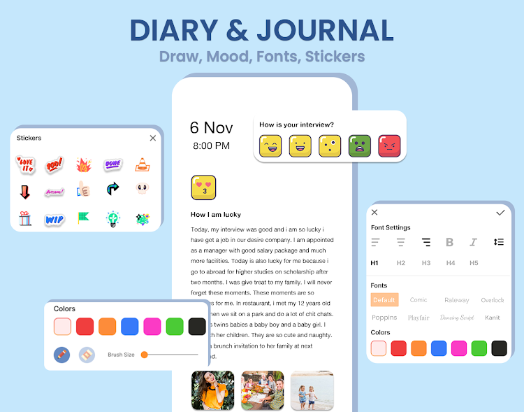 Daily Diary Journal with Lock - New - (Android)