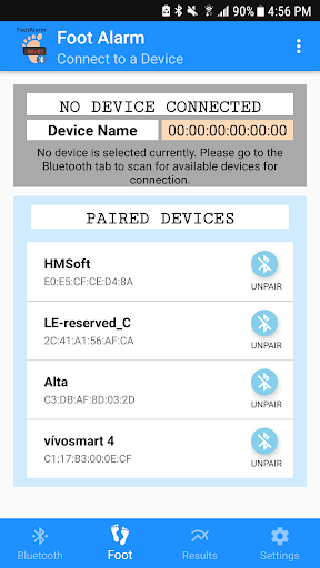 APD Foot Alarm Screen 2