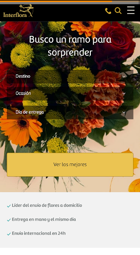 Interflora portal floristas (E Screen 2