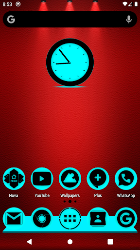 Android application Oreo Cyan Icon Pack P2 screenshort