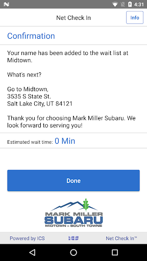 Net CheckIn Mark Miller Subaru Screen 3
