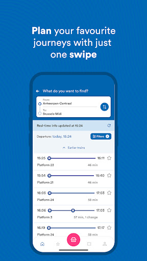 Screenshot of SNCB/NMBS: Timetable & tickets
