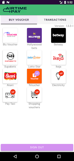 Android application AirtimePay screenshort