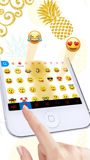Golden Pineapple Keyboard Them Screen 3