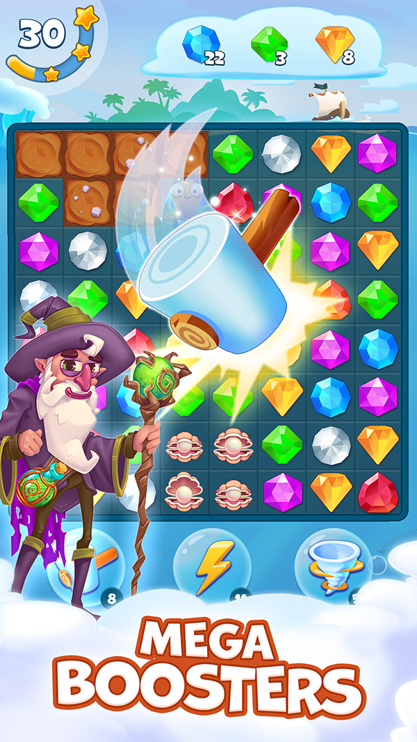Android application Pirate Treasures: Jewel & Gems screenshort