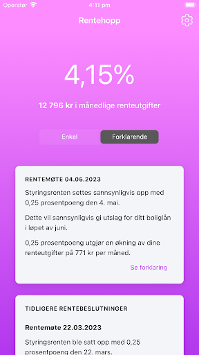 Rentehopp Screen 2