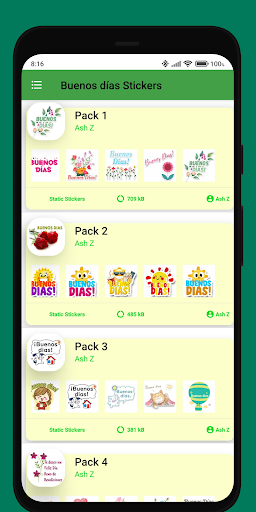 Buenos días Stickers Screen 3