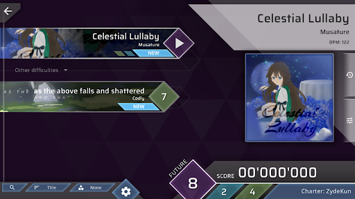 Android application ArcCreate: Open Rhythm Game screenshort