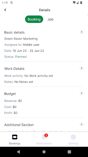 Retain Mobile App Screen 2