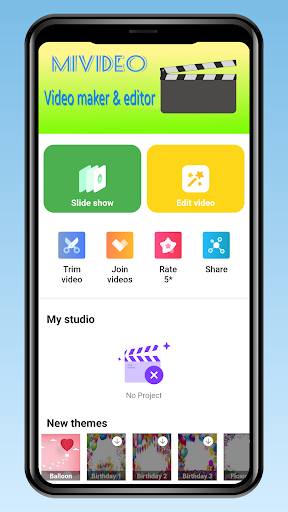 Android application MiVideo - Video Maker & Editor screenshort
