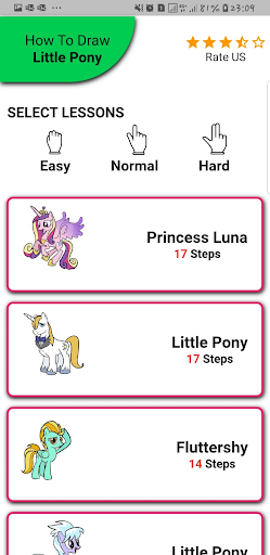 Android application How to draw Pony screenshort
