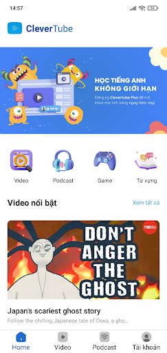 Android application CleverTube - Learn English screenshort