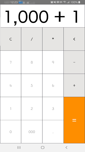 Android application CalCulator screenshort