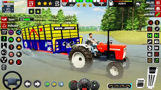 村のトラクタードライバーゲーム
