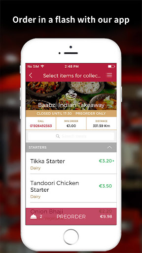 Baabzi Indian Takeaway Screen 2