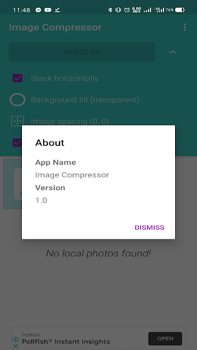 Android application Image Compressor screenshort