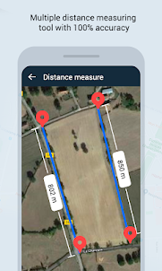 GPS Area Measure On Map