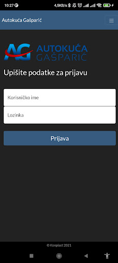 Android application Autokuća Gašparić screenshort