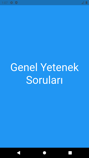 Android application Genel Yetenek Soruları screenshort