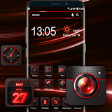 Red aurora Launcher theme for you icon