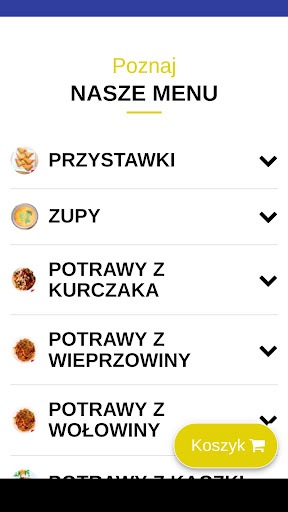 Android application Restauracja MIWO screenshort