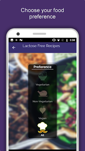 Android application Lactose Free Food Recipes screenshort