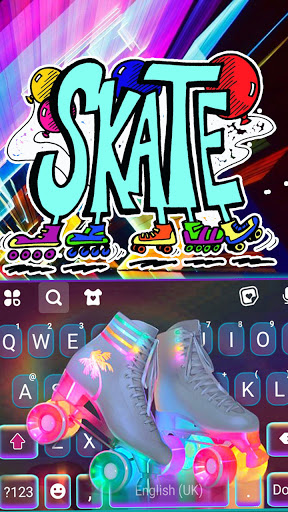 Neon Skates Keyboard Backgroun Screen 3