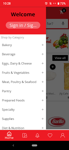 WebFoodStore Screen 2